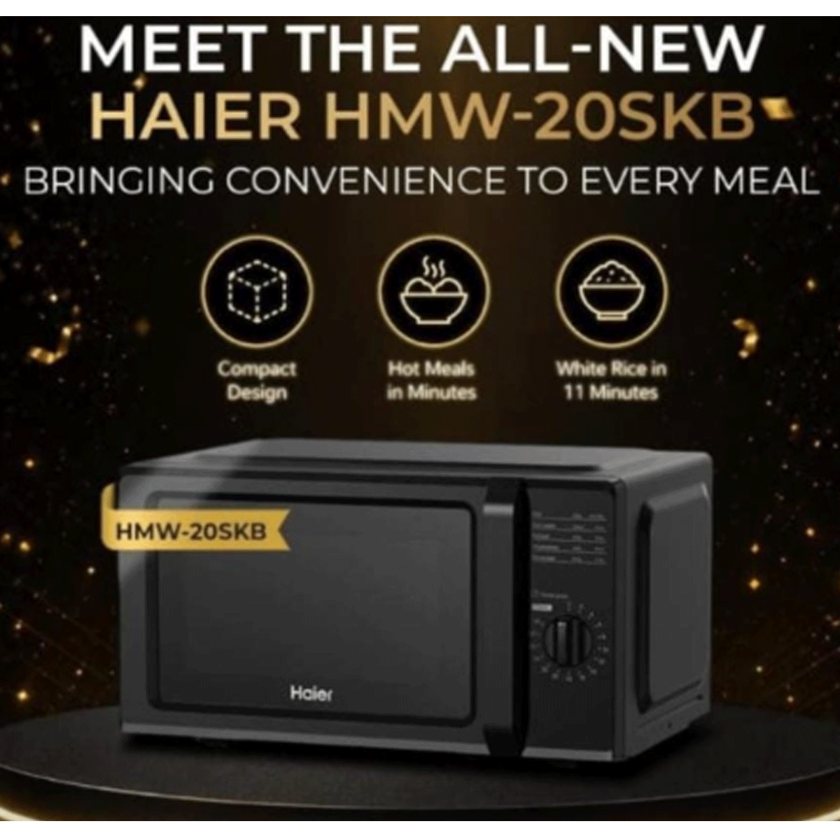 Haier HWM-20SKB 20L Microwave Oven