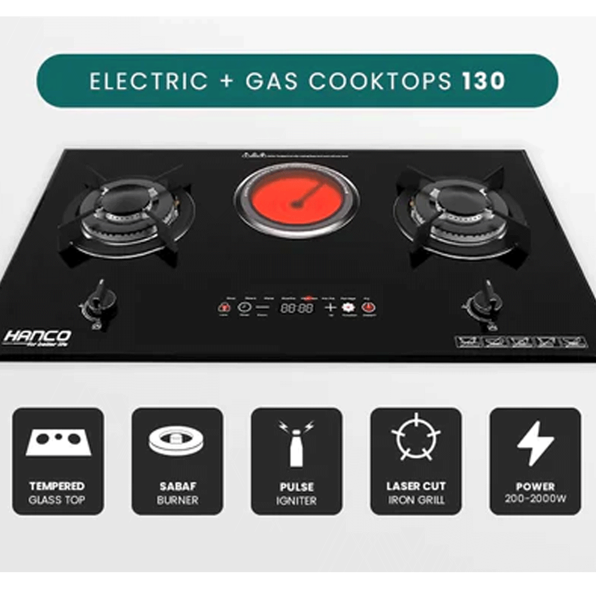Hanco Electric + Gas Cooktops - HIRC-130 Digital