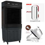 Hanco Inverter Air Cooler – Model HRC-1100 INV  + Sogo Rechargeable Light JPN-378 + Premium Egg Beater