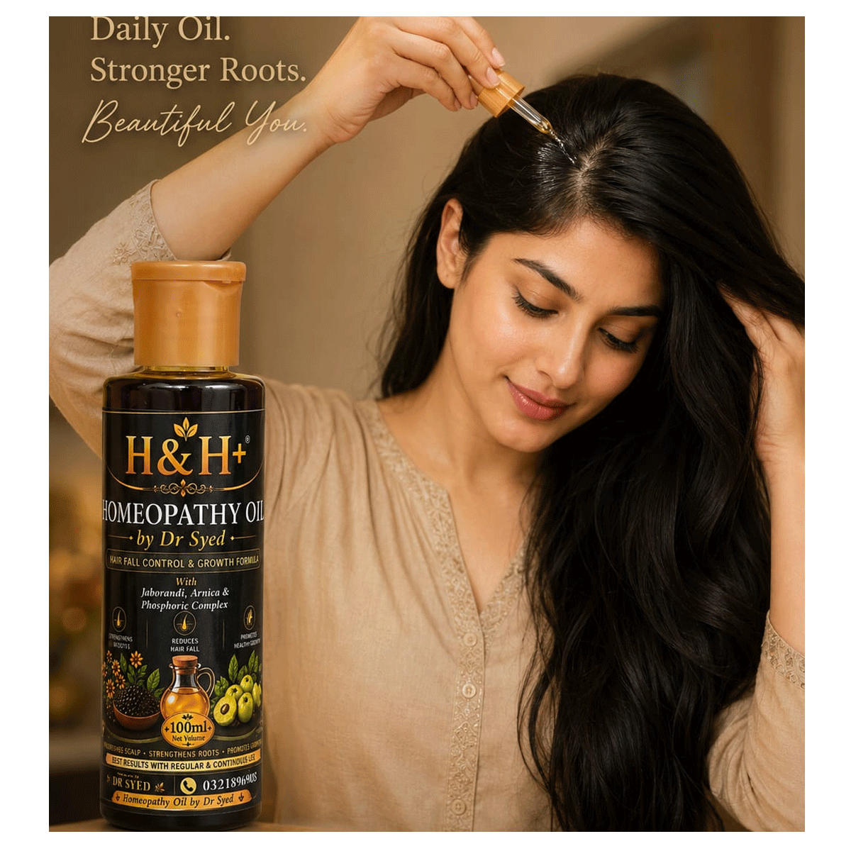 H&H+ Homeopathy Oil by Dr. Syed Hair Care Formula