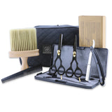 Personal Barber Kit for Grooming with Black 5.5 Inch Scissors for Hygiene