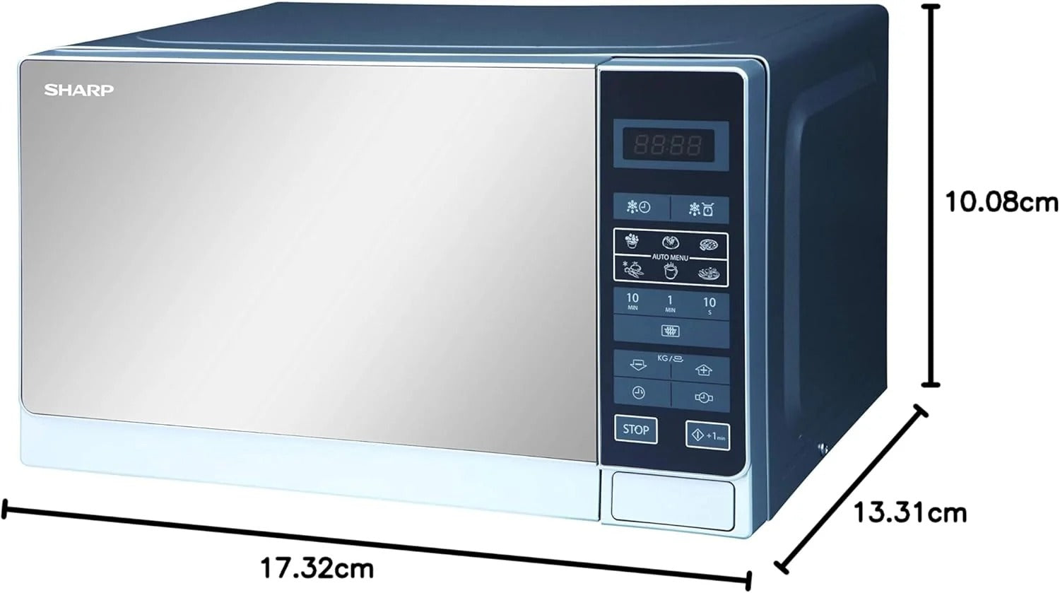 Sharp 20 Liters Digital Solo Microwave With Auto Cooking Menu Silver Color Model- R20MTS | 1 Year Warranty