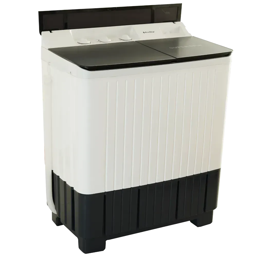 EcoStar Twin Tub - Glass Lid (Opaque) Washing Machine EW-T1004MG - 10KG Capacity