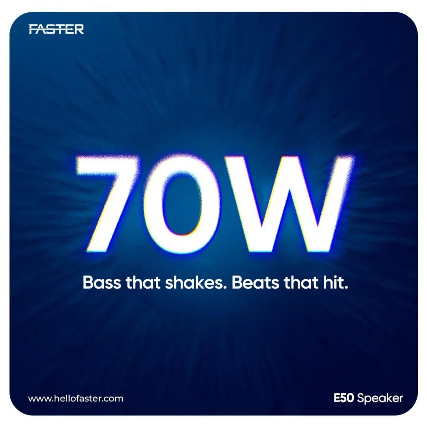 Faster E50 Theater 3.1 CH System Speaker 70W Powerd