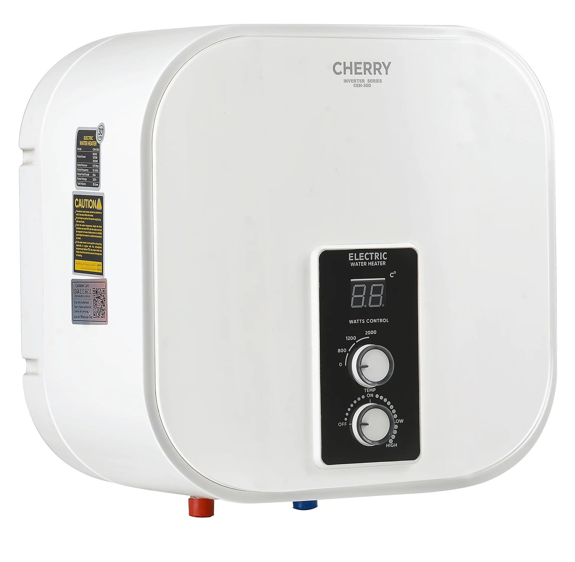 Cherry INVERTER Series CEH-15L Electric Water Heater | Digital Watt Control & Temperature Control, Inverter Energy Saving Geyser