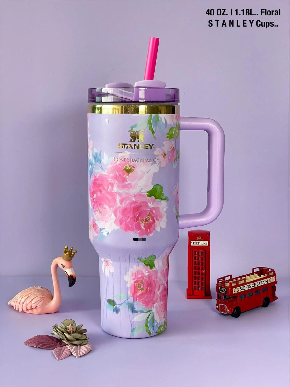 Stanley Floral Print Quencher H2.0 Insulated Tumbler (40 OZ | 1.18L)