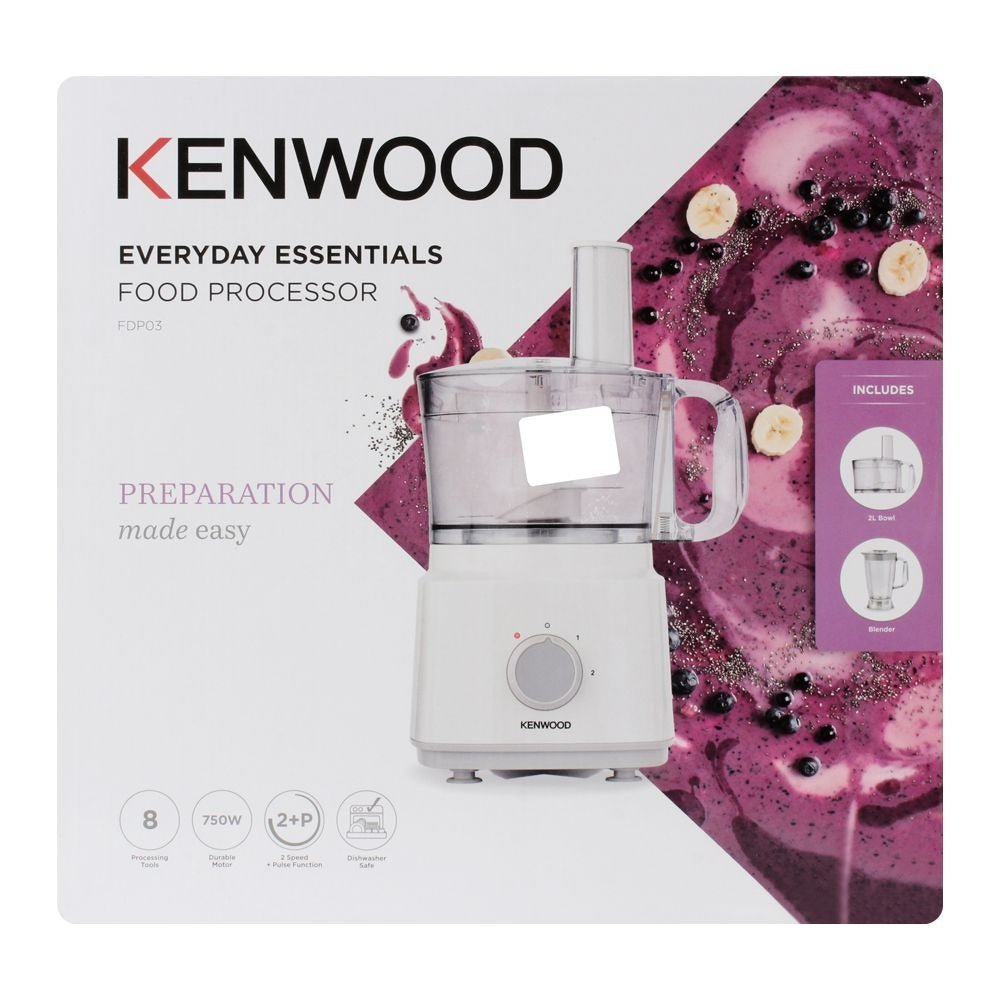 Kenwood Everyday Essentials Food Processor, FDP-03WH