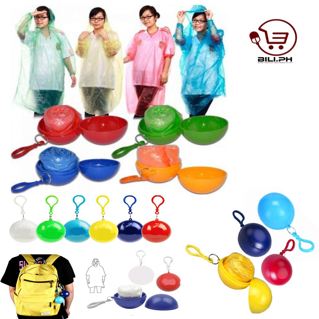Portable raincoat kechain