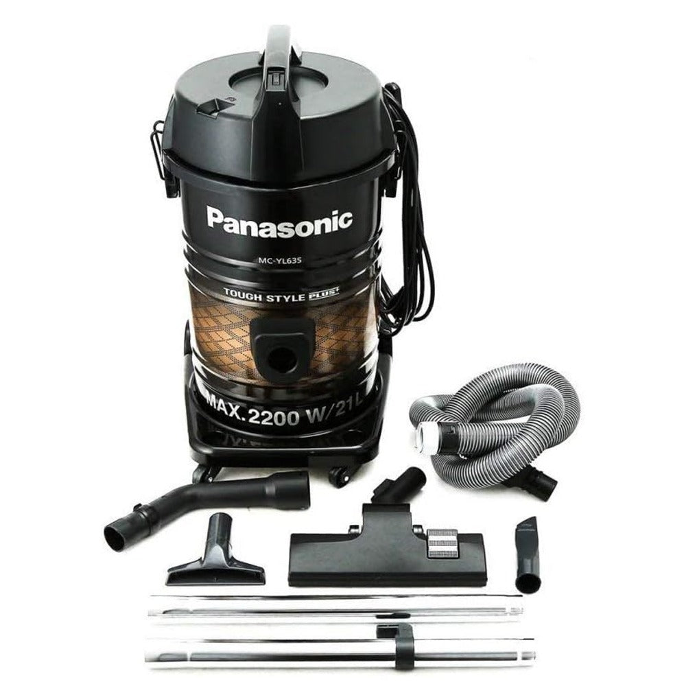 Panasonic 2200W Vacuum Cleaner with 21L Dust Capacity Tank & Anti-bacteria filter includes. MC- YL635