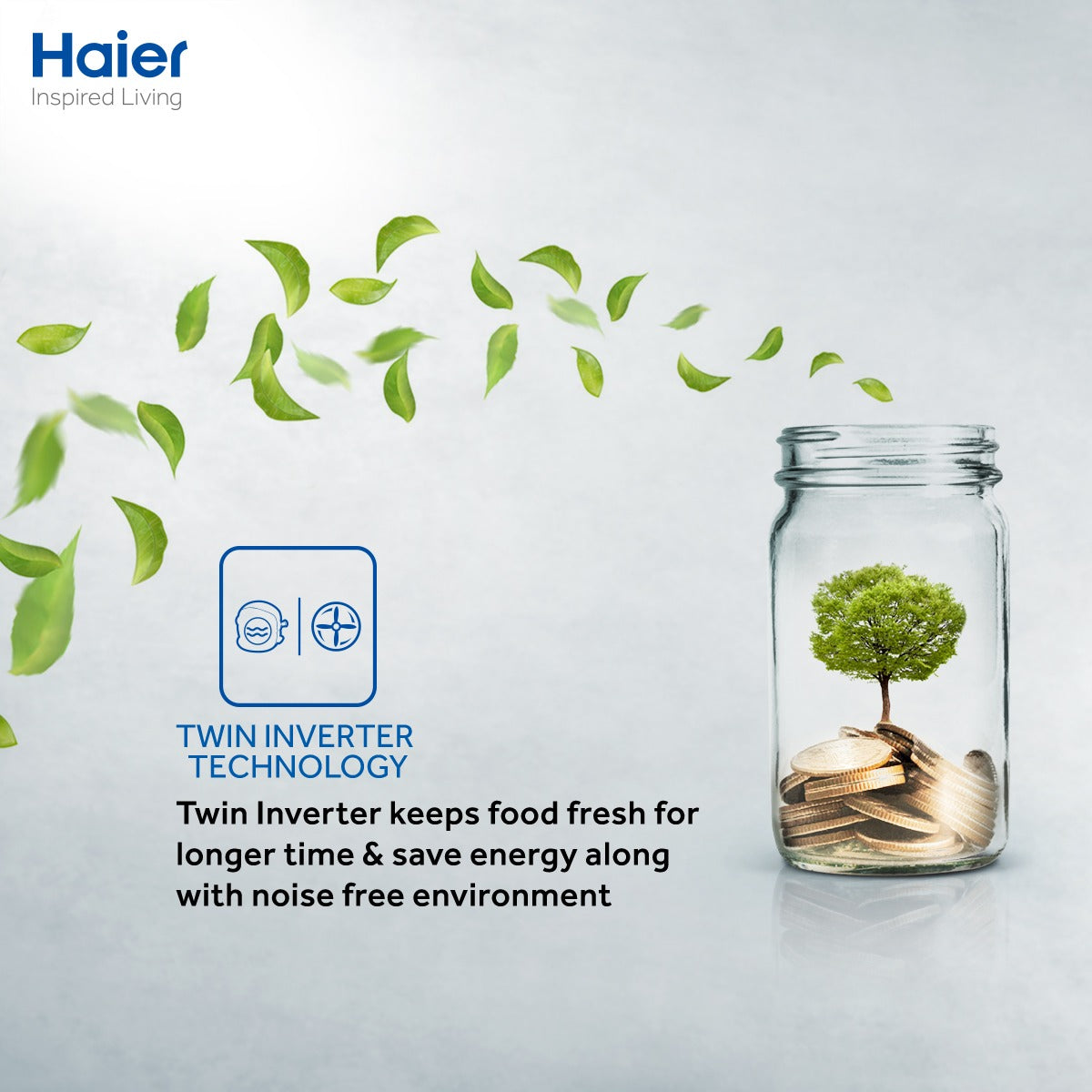 Haier Refrigerator| Model HRF-622 IBG (GLASS DOOR) Side by Side | Size 22 Cubic Feet | NO-FROST MULTI AIR FLOW | Twin Inverter Technology| HCS Freshness Technology