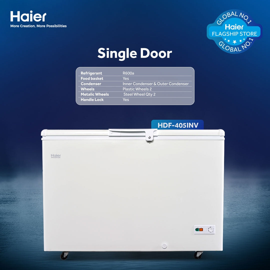 Haier  HDF-405I  Inverter Single Door Series ( Inverter + Balanced Cooling + Super Freeze Function) 14.31 Cu Ft