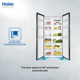 Haier Refrigerator - Model HRF-622 ICG (Glass Door) Side by Side | No Frost Multi Air flow | Twin Inverter Technology | 22 Cubic Feet