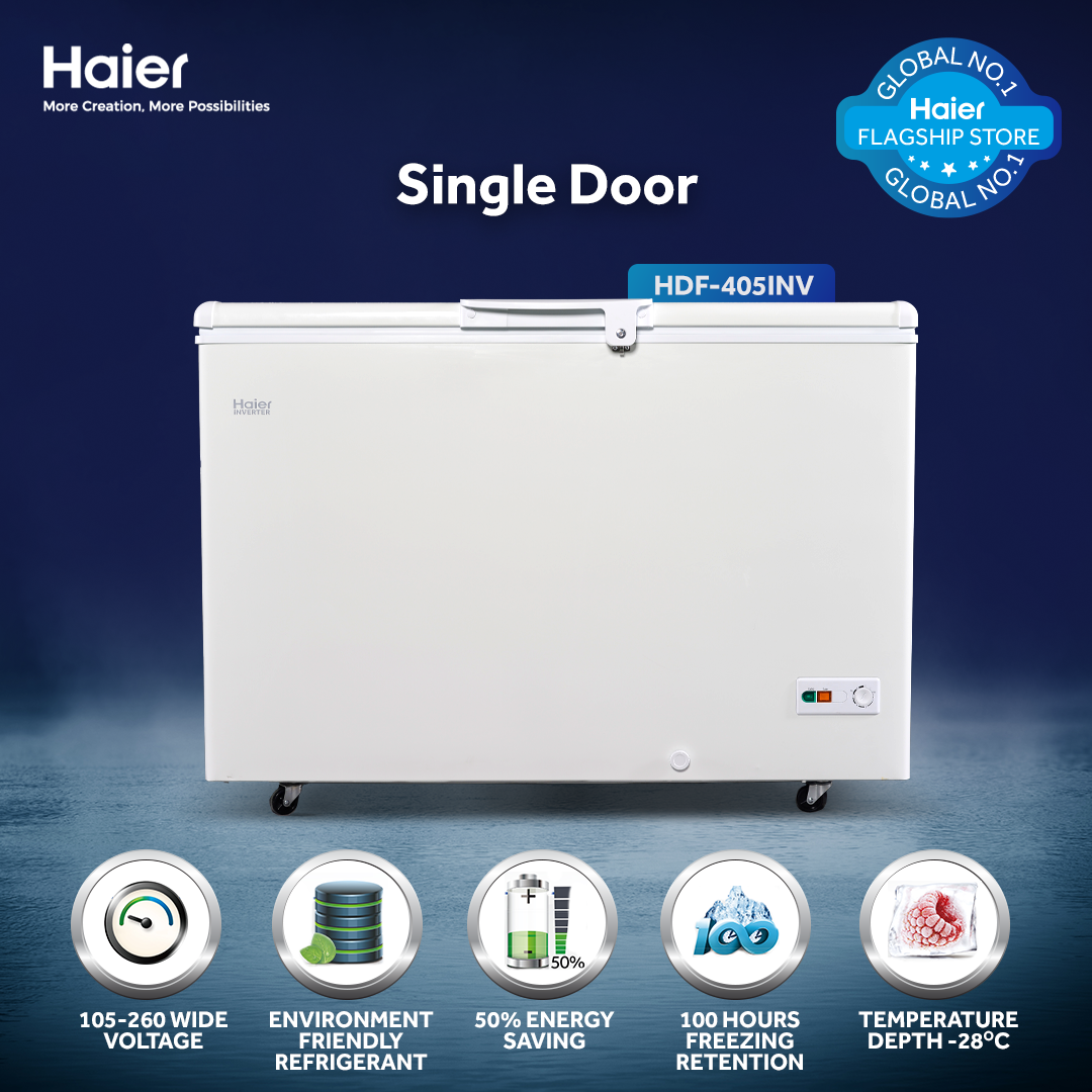 Haier  HDF-405I  Inverter Single Door Series ( Inverter + Balanced Cooling + Super Freeze Function) 14.31 Cu Ft