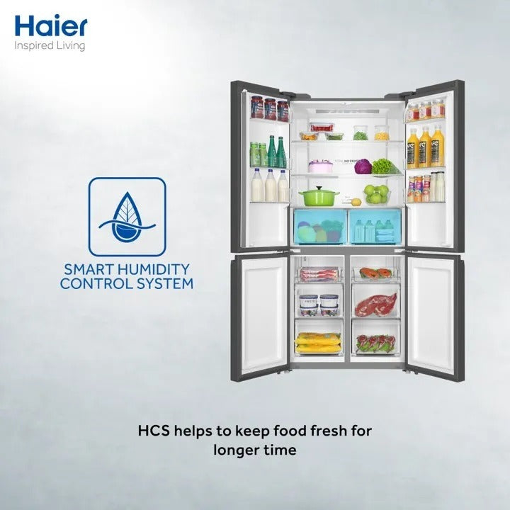 Haier Refrigerator - HRF-578 TBG(Glass Door)T-DOOR-DESIGN- Twin Inverter Technology-(20 Cubic Feet)-HCS Freshness Technology-No Frost Multi Air flow