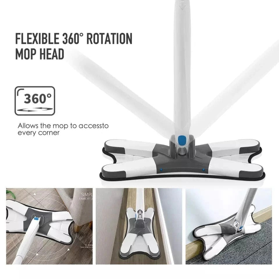 Twisted X-Type Microfiber Mop for Floor Cleaning