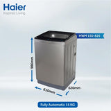 Haier 15KG Top Load Washing Machine HWM 150-826S6 Grey | 1300 RPM Digital