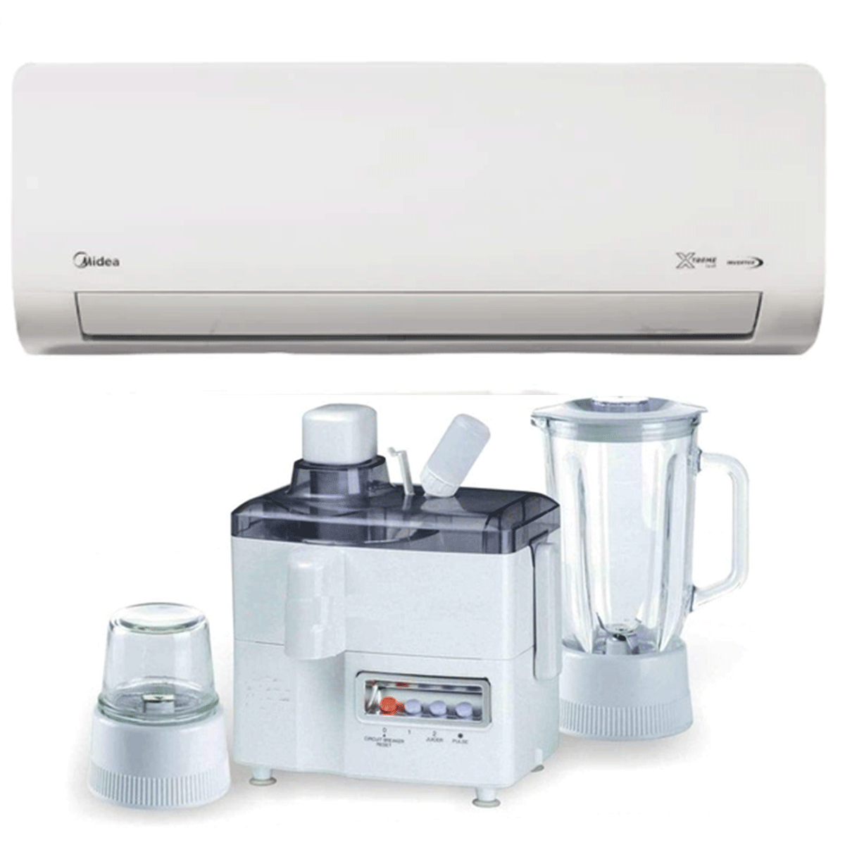 MIDEA 2.0 TON EXTREME DC INVERTER AC Model MSAGD-24HRFN1 + Premium 3 in 1 Juicer Blender