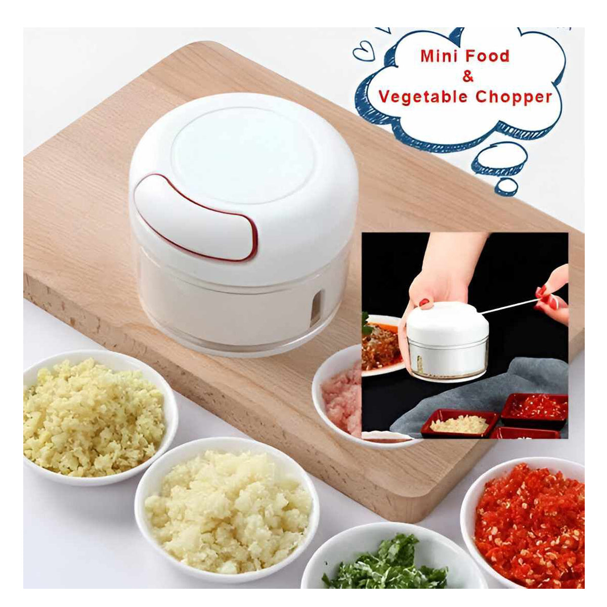 Mini 2 Blades Handy Chopper (with Box Packing)