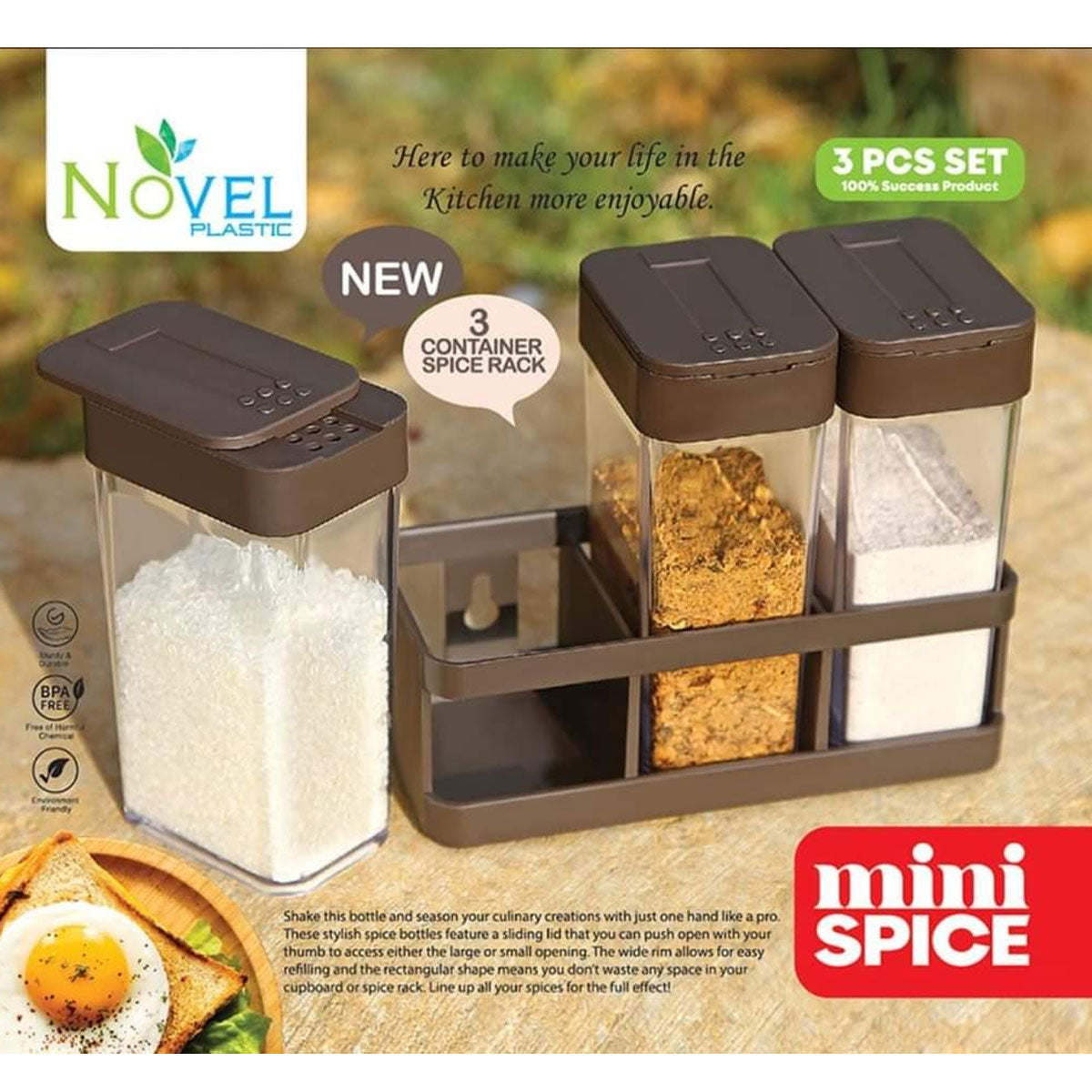 MINI SPICE BOX MATERIAL PLASTIC QUALITY GOOD