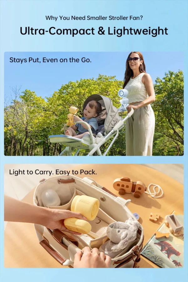 JisuLife Stroller Fan Life 4 Portable Baby Stroller