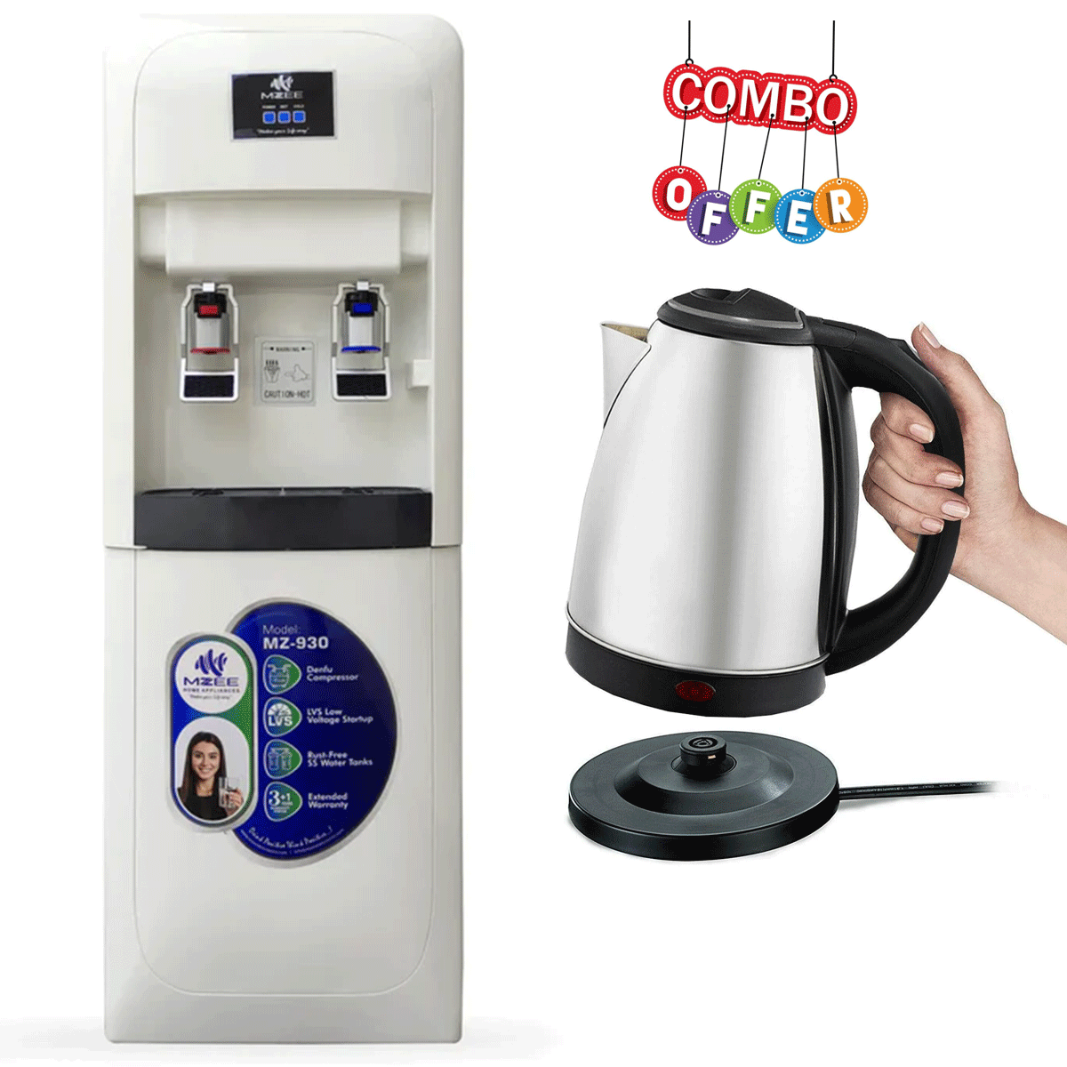 MZEE Water Dispenser MZ-930 + Electric Kettle