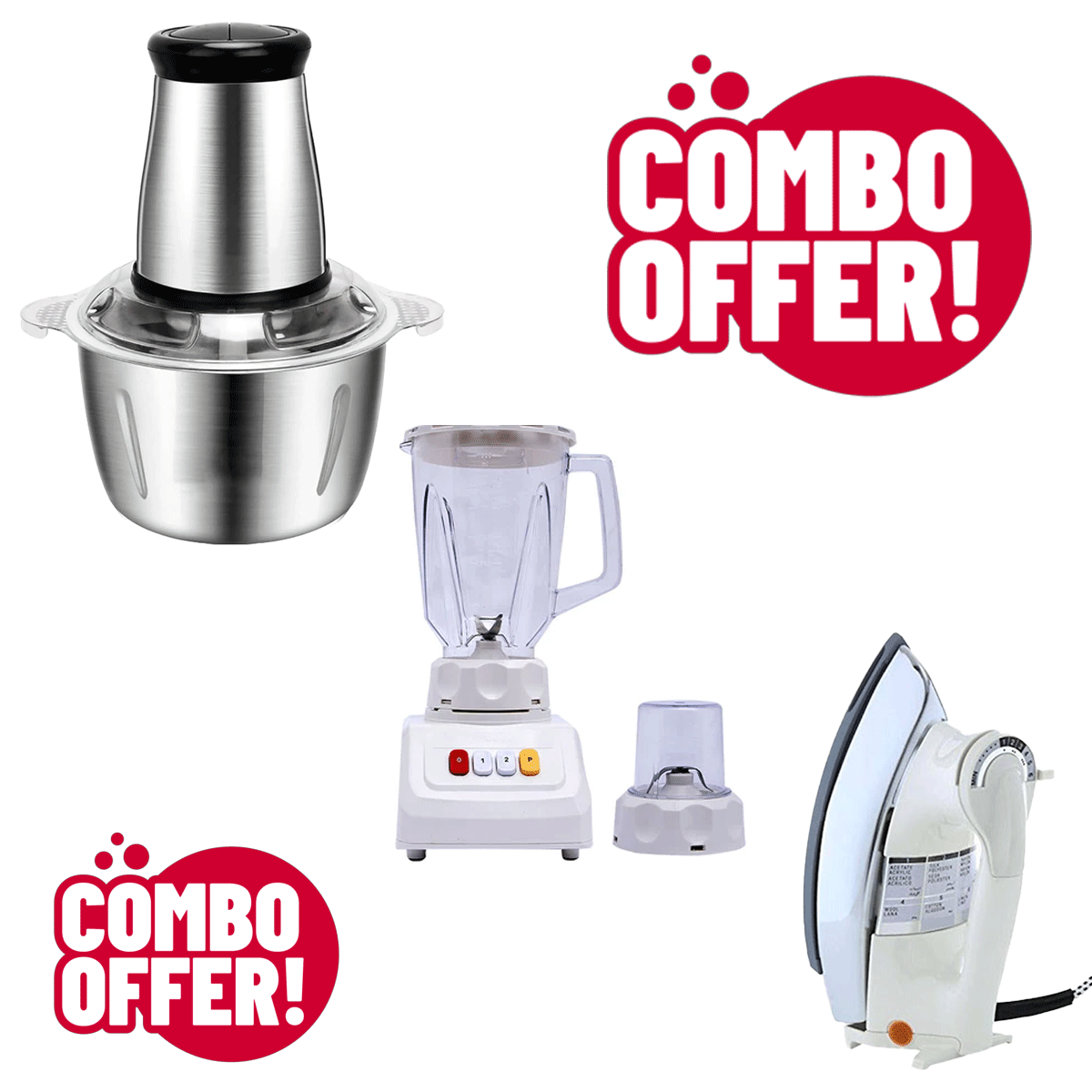 Delivery All Over Pakistan

Premum Electric Meat Grinder/Copper&nbsp;
National 2 in 1 Blender Grinder
National Premium Iron