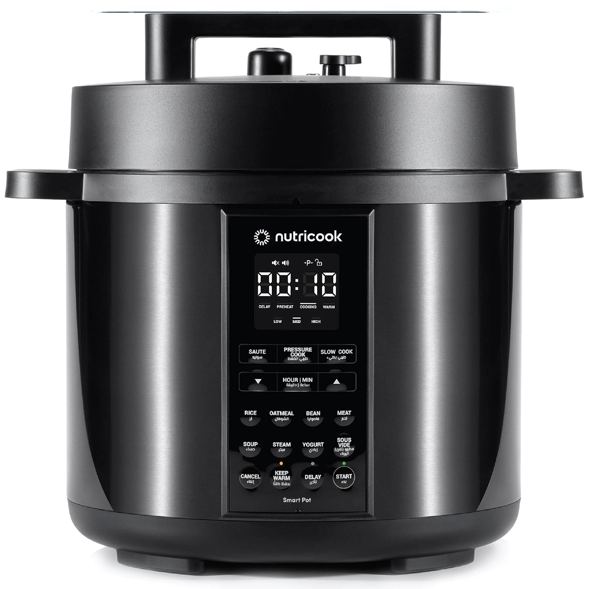 Nutricook Smart Pot 2 8 Liters 9 In 1 Electric Pressure Cooker, Steamer, Sauté Pot, Yogurt Maker & More, 12 Programs With New Lid