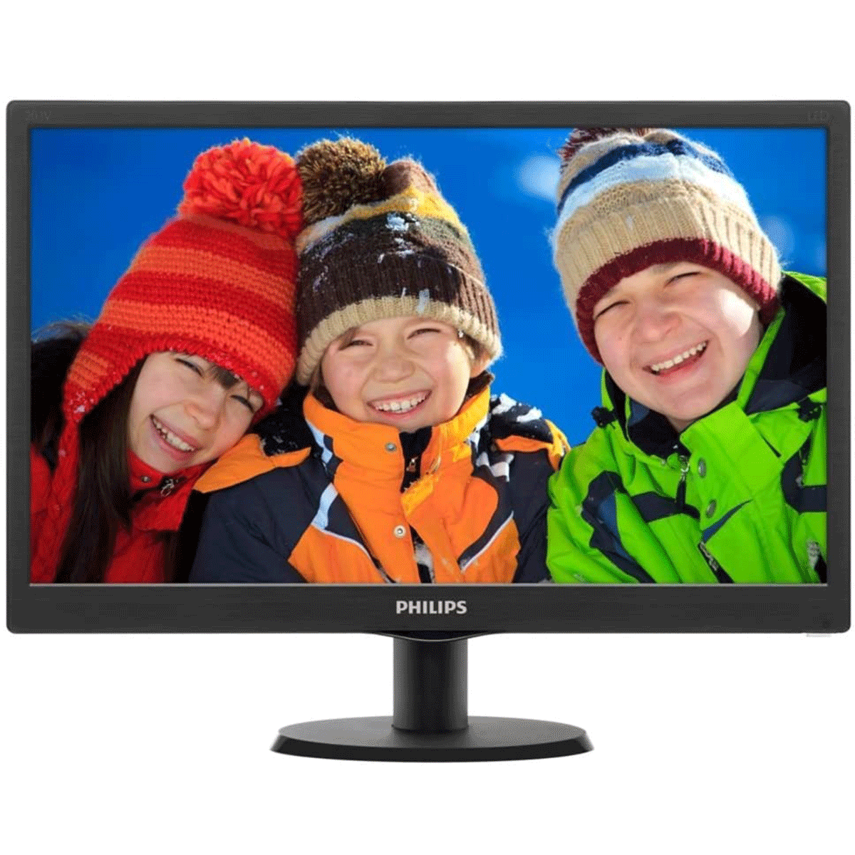 PHILIPS LED IMAGES IN VIVID COLOR 19.5" 203V5LHSB2 (5ms, 60Hz, TFT Panel, HD (1600x900), sRGB, Adjustments: Tilt, (VGA & HDMI) & Vesa Mount