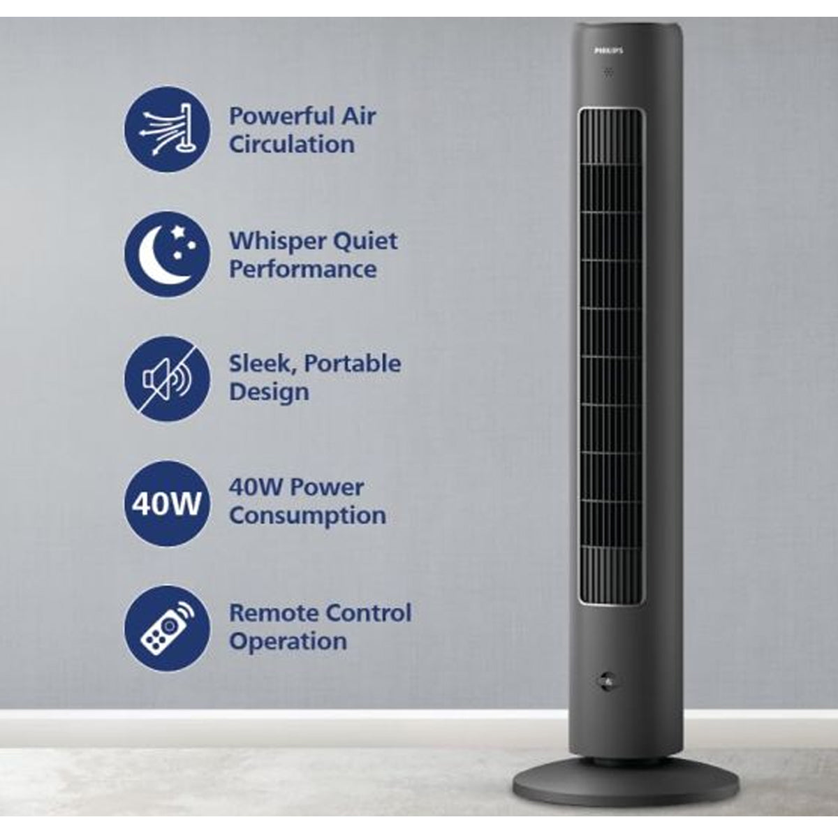 Philips 5000 Series Bladeless Tower Fan CX5535/11