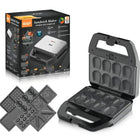 RAF R-552 Sandwich Maker (7 in 1) Waffle, Grill, Nut, Madeleine Board, Doughnut, Patterned Sandwich – 800W