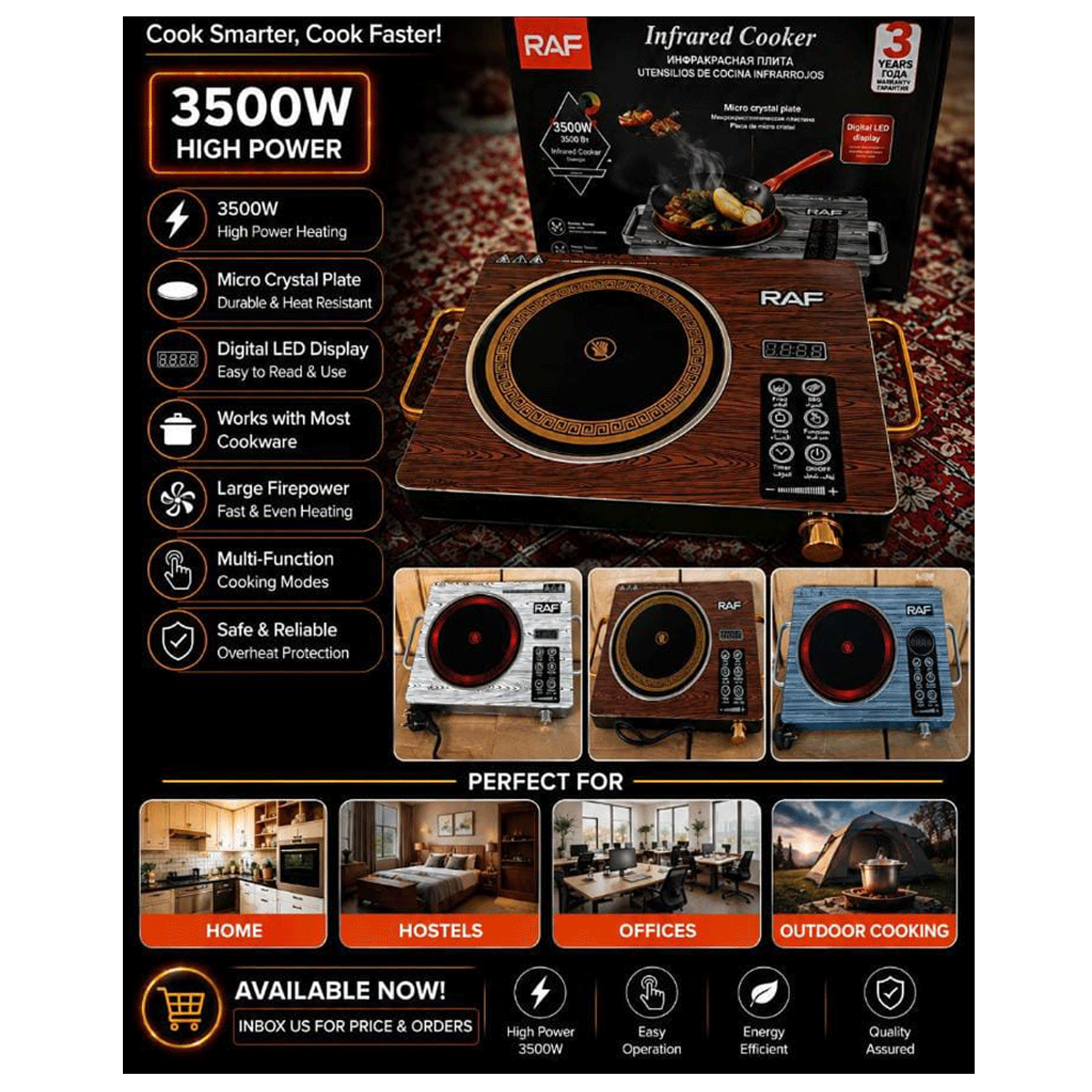 Raf Infrared Cooker Original China - Portable Induction Cooktop 3500W