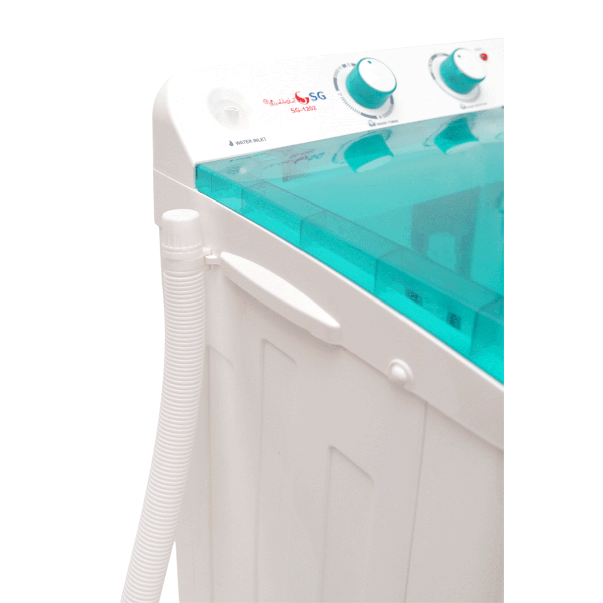 SG 1202 Twin Tub Washer & Dryer Machine Crystal Lid - 12 KG + SG AC/DC Executive Ceiling Fan 60W- 56" + SG Deluxe Automatic Iron