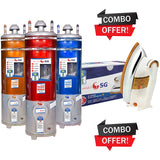 SG 10X10 30G Electric+ Gas Storage Geyser Hybrid Technology Energy Efficient Plus + SG Deluxe Automatic Iron
