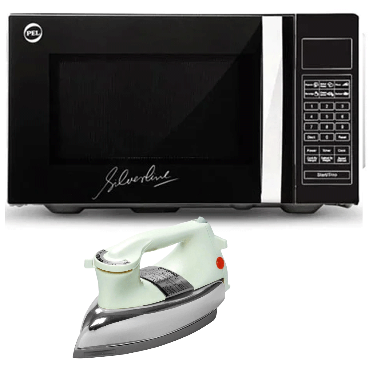PEL PMO 23 SLD Silver Line Microwave Oven 23 Ltr + Premium Iron