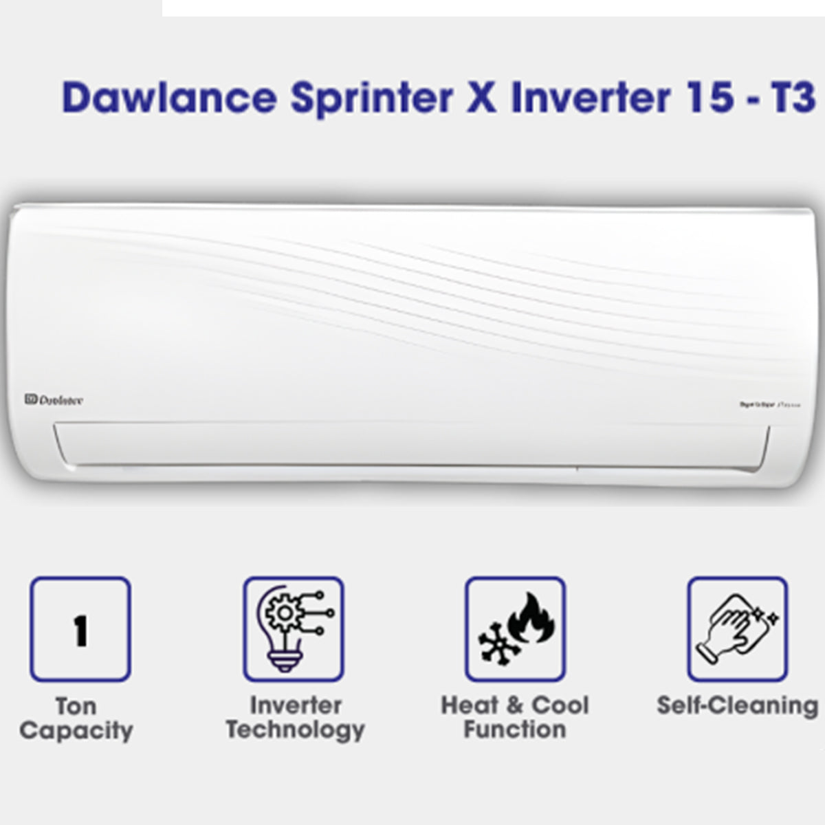 Dawlance Sprinter X Inverter 15 Split Air Conditioner – T3 Compressor - 1 TON