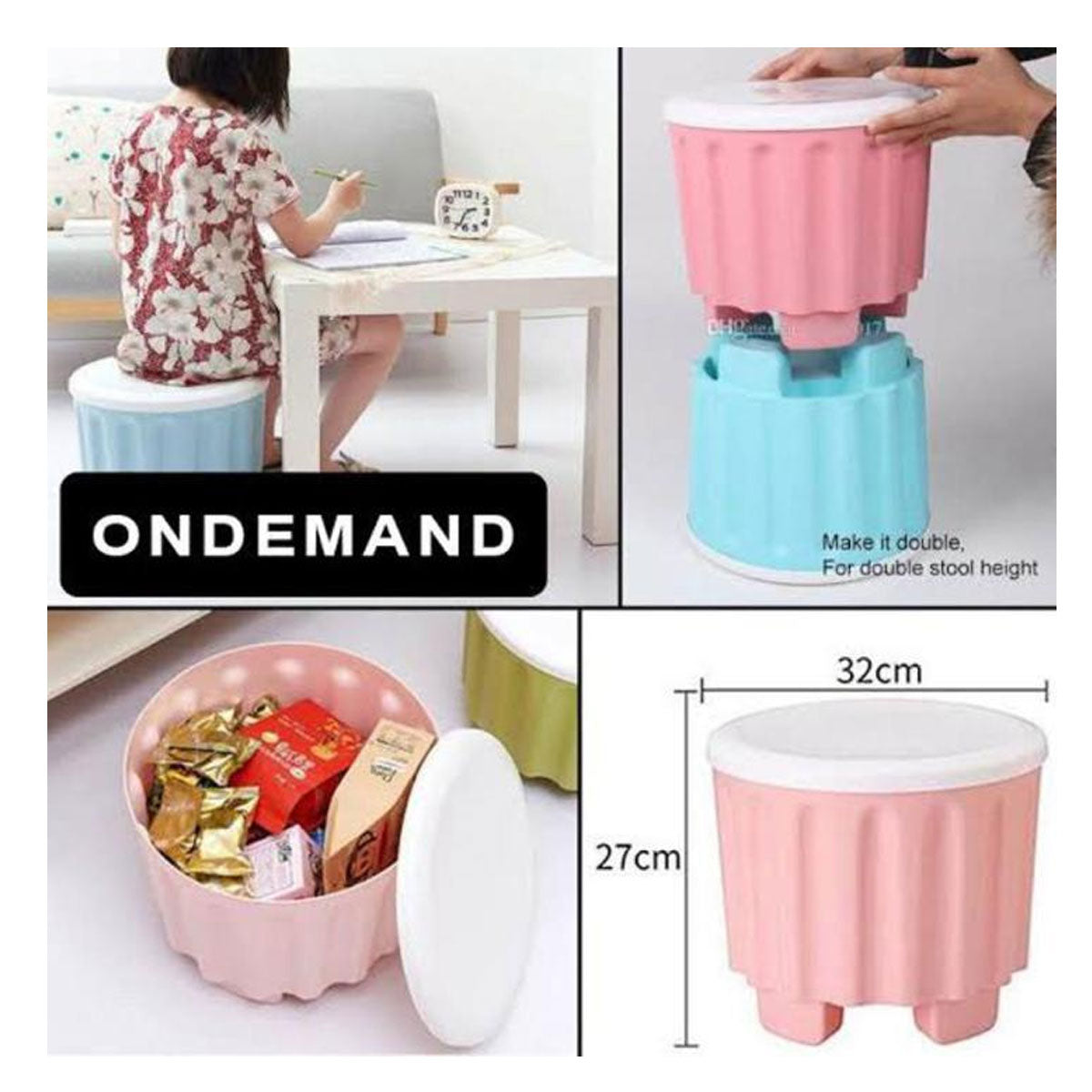 Stool Container Storage Box Drum Storage Kids Stool Box – Surmawala Website