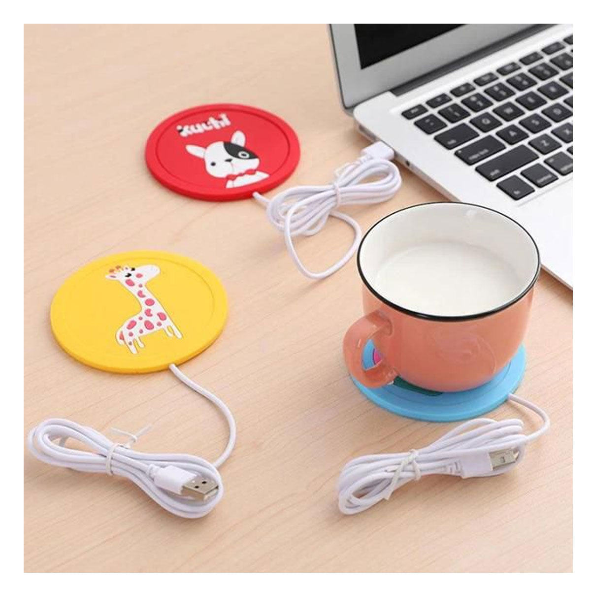 Cartoon Silicone Electric Insulation Coaster USB Warmer - EACH