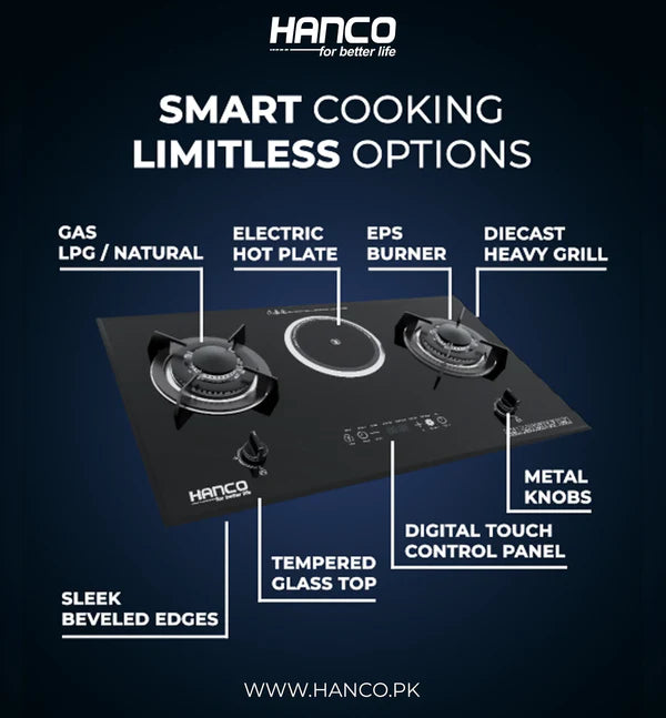 Hanco Electric + Gas Cooktops - HIRC-130 Digital