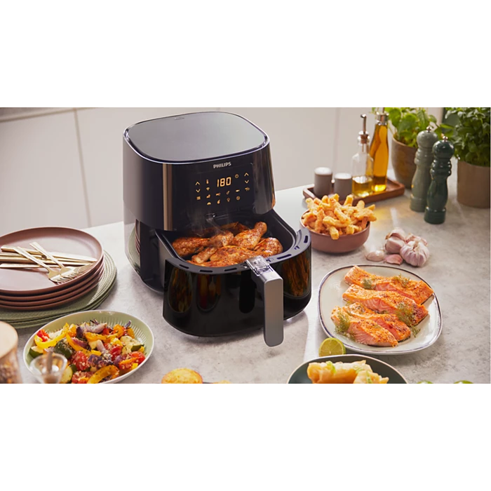 Philips HD9280/91 Airfryer XL, 6.2Ltr (1.2kg) Large Basket, Wifi