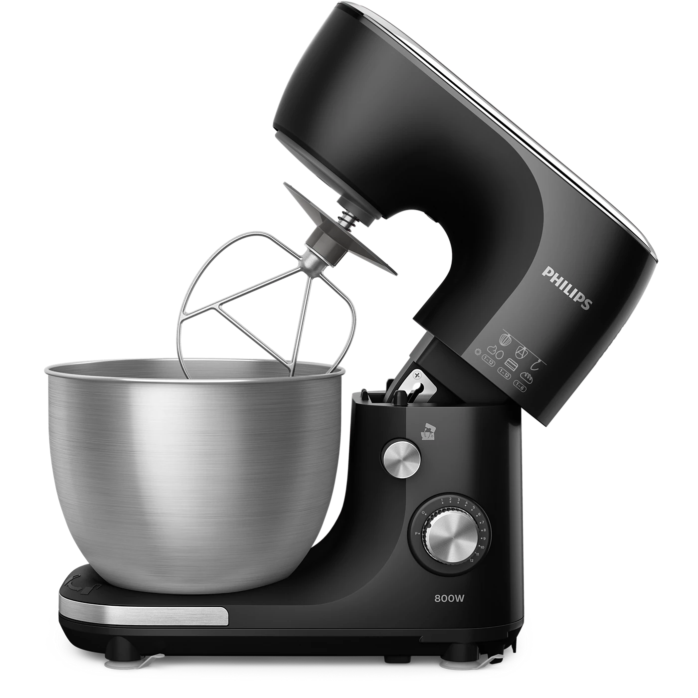 Philips HR7922 Kitchen Machines, 4 in 1 Food Processor 800w, 4 Accessories, 12 speeds, 5L SS Bowl