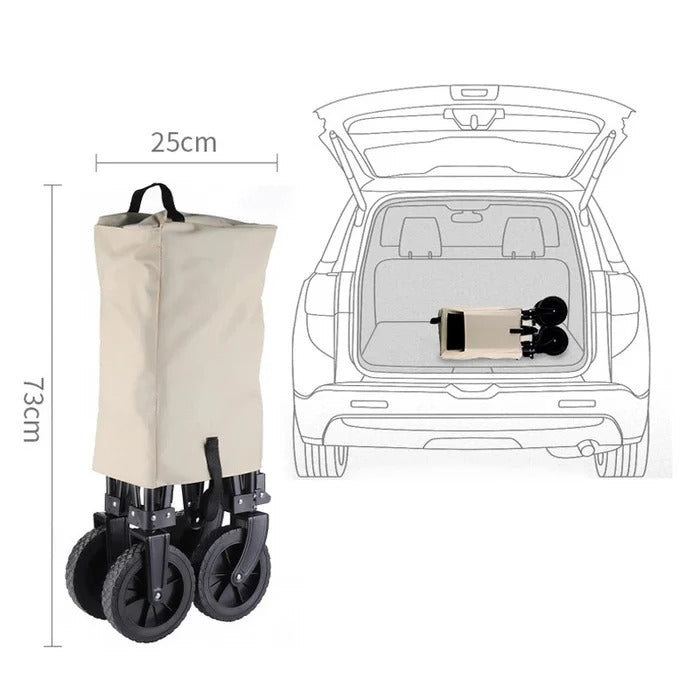 Portable Folding Wagon Cart - Ourdoor Camping Utility Cart