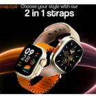 Faster NERV Watch Ultra - 2 Straps: Orange + Pink Silicon