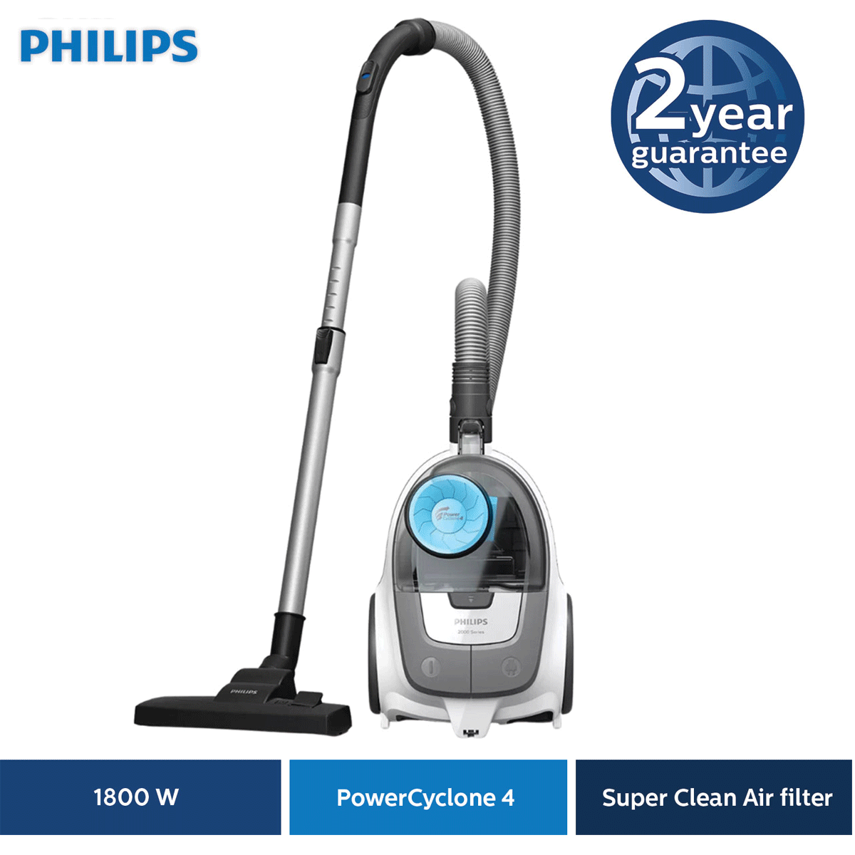 Philips Bagless vacuum cleaner XB2023/01 High suction power with powerful motor