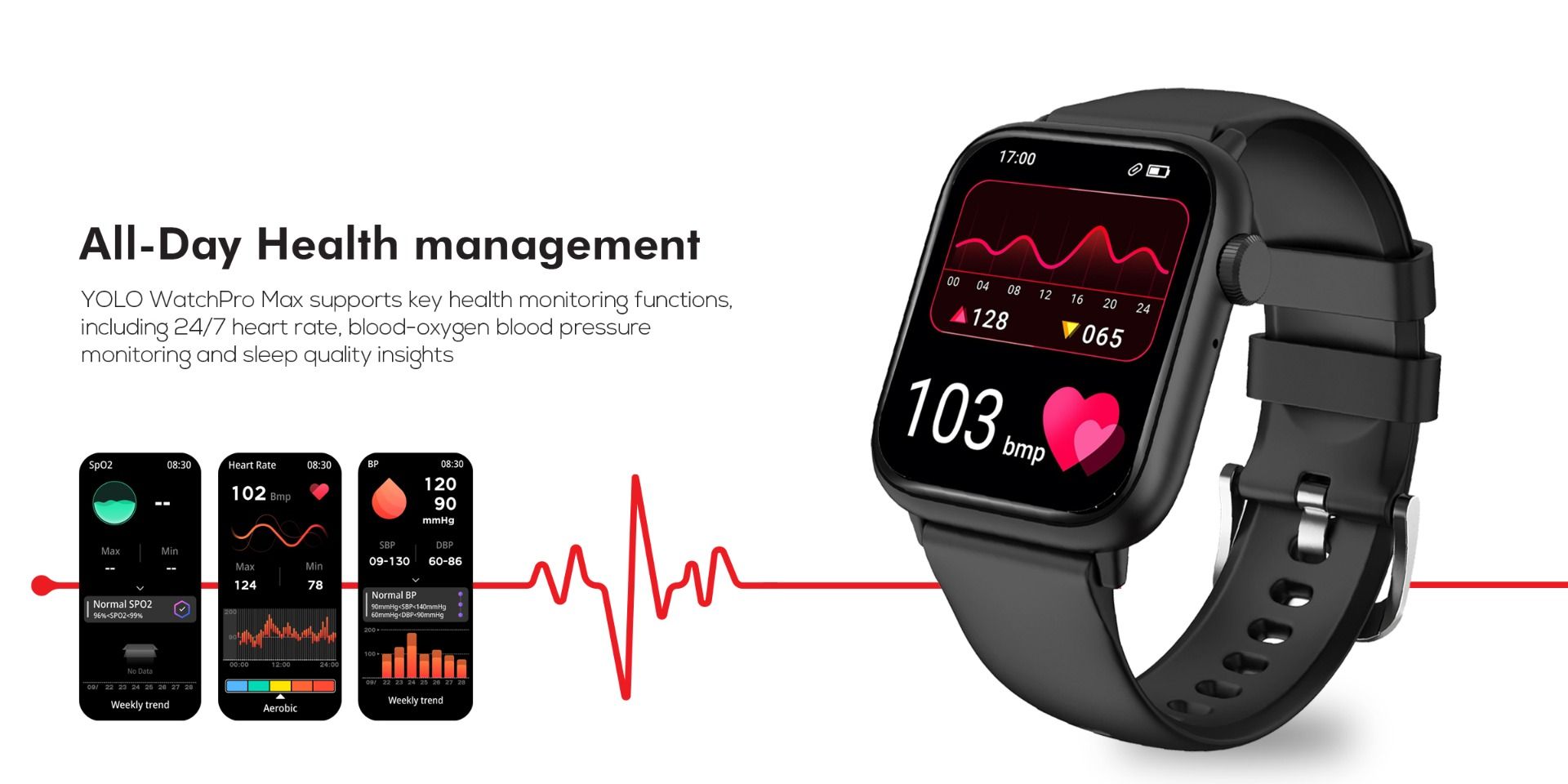 YOLO Watch Pro Max BT Calling Smart Watch 1.91” HD Large Screen 120+ Sports Modes 24-7 Heart Rate SpO2 Monitor Music Playback