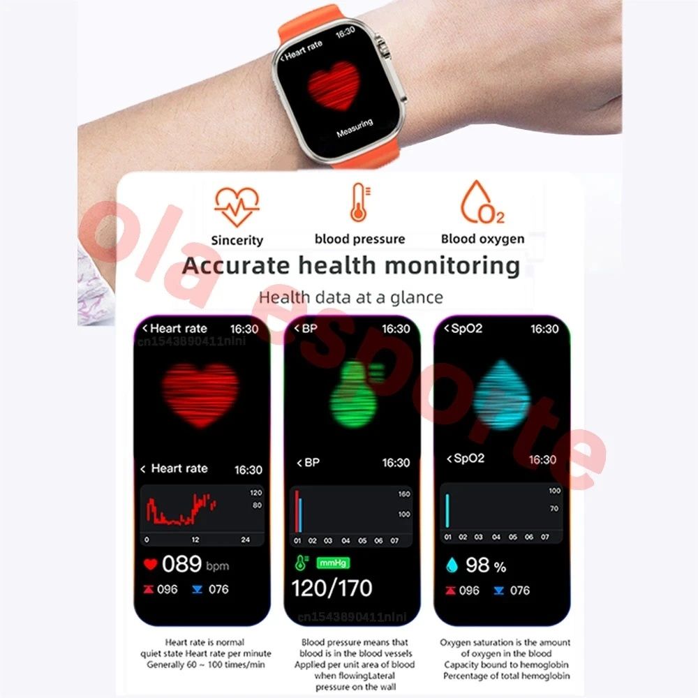 Watch 8 Ultra Smartwatch For Man Woman Fitness NFC Original 1:1 Iwo Series 8 BT Call Smart Watches For Apple Android Phone