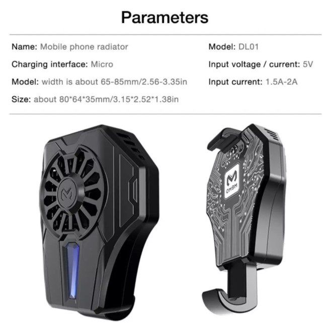 MEMO L01 Mobile Radiator Phone Cooling Fan Case Cold Wind Handle Fan for PUGB Mobile Cooler Mobile Cooling Fan Case