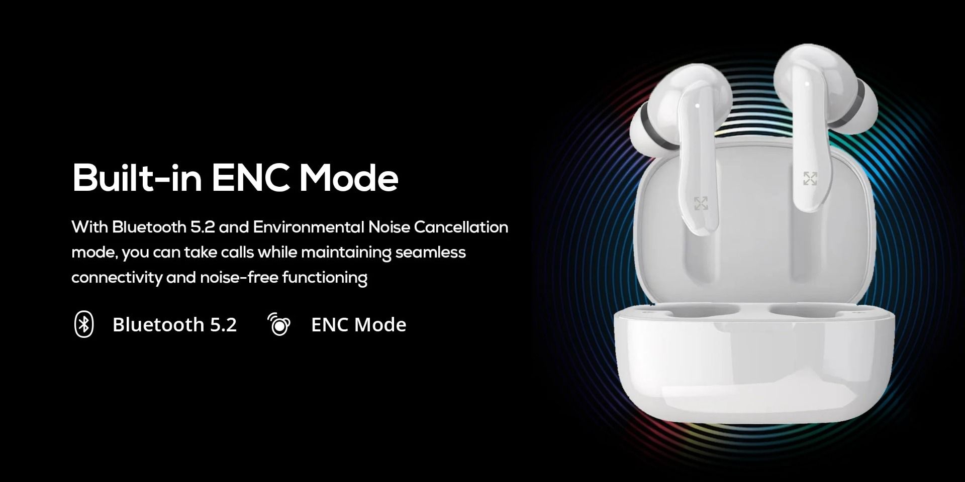 YOLO YoPod2 True Wireless Earphones | Super Low Latency Mode | Environment Noise Cancellation Earbuds | Bluetooth 5.2 Earbphones | Bass Boosted Drivers
