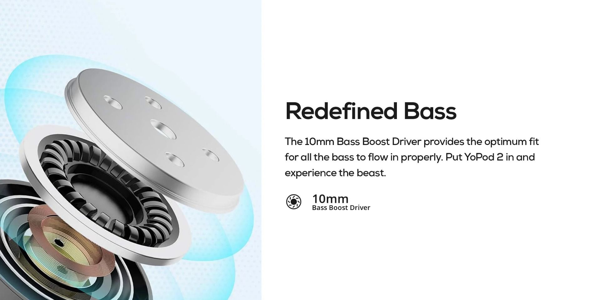 YOLO YoPod2 True Wireless Earphones | Super Low Latency Mode | Environment Noise Cancellation Earbuds | Bluetooth 5.2 Earbphones | Bass Boosted Drivers