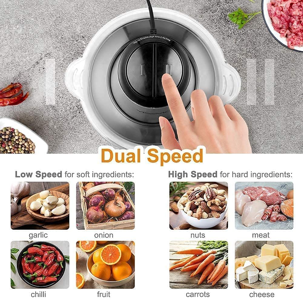 Meat Mincer Electric Keema Machine Electric Meat Grinder Machine Food Chopper, Meat, Vegetables, Onion Slicer Dicer, Fruit and Nuts Blender 450 Watt, 3L