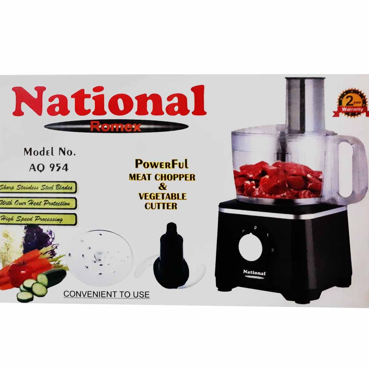 National Romex Meat Chopper  and  Vegetable Cutter AQ-954